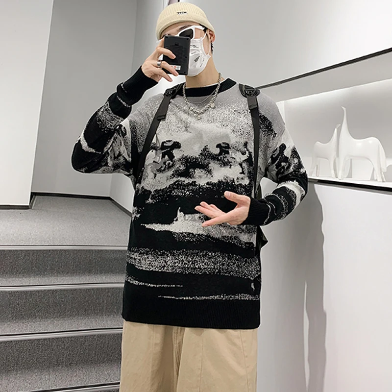 2022 New Autumn Winter Casual Sweater Men Loose Harajuku Style Round Neck Long Sleeve Mens Fashion Pullovers Trendy Sweaters
2022 New Autumn Winter Casual Sweater Men Loose Harajuku Style Round Neck Long Sleeve Mens Fashion Pullovers Trendy Sweaters