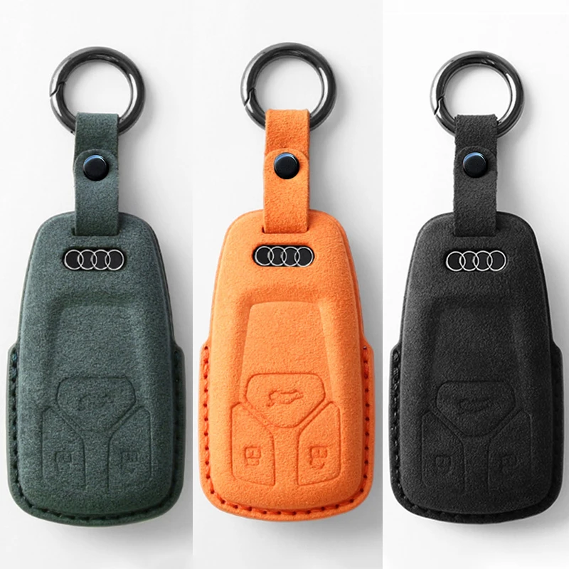 

Alcantara Car Remote Key Case Cover Shell For Audi A4 B9 A5 A6 8S 8W Q5 Q7 4M S4 S5 S7 TT TTS TFSI RS Protector Fob Keyless