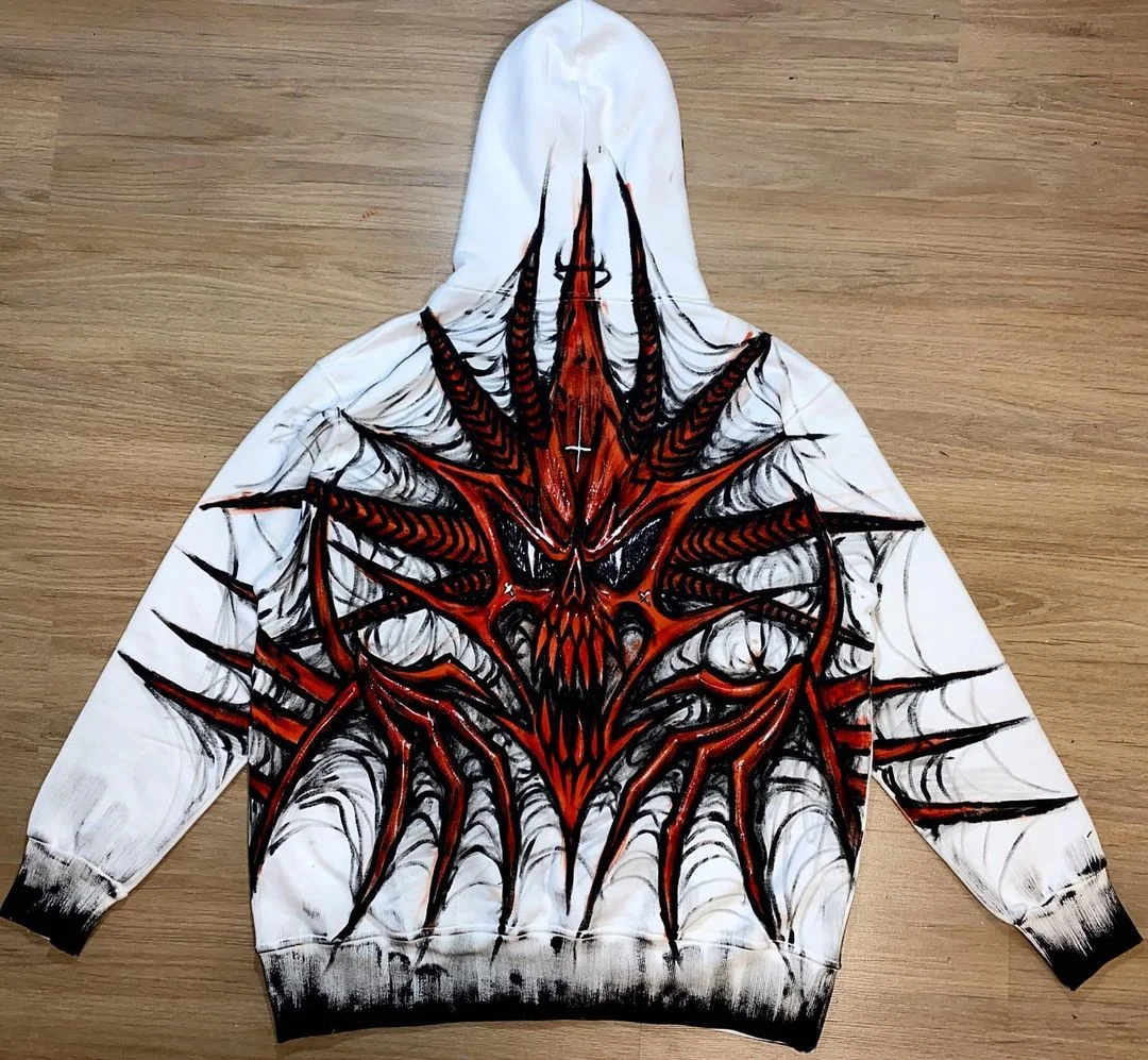 Y2K Women's Clothing Hoodies Sweatshirt Long Sleeve Pullover High Street Dark Vintage Terrifying Skull Tops Oversize Streetwear
Y2K Women's Clothing Hoodies Sweatshirt Long Sleeve Pullover High Street Dark Vintage Terrifying Skull Tops Oversize Streetwear