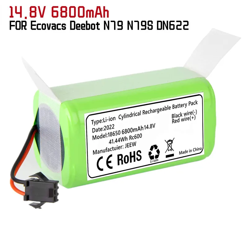 14.8V 6800mAh Replacement Battery Compatible with Ecovacs Deebot N79 N79S DN622 Eufy RoboVac 11 11S 11S MAX 12 15C 15C MAX
14.8V 6800mAh Replacement Battery Compatible with Ecovacs Deebot N79 N79S DN622 Eufy RoboVac 11 11S 11S MAX 12 15C 15C MAX