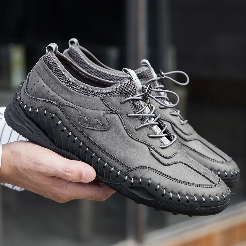 Genuine Leather Fashion Men's Casual Shoes Lace-up Wear-resistant Round Toe Male's Shoe Flat Heel Solid Color Men Office Sneaker
Genuine Leather Fashion Men's Casual Shoes Lace-up Wear-resistant Round Toe Male's Shoe Flat Heel Solid Color Men Office Sneaker