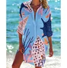 Summer Classic Women's shirt Fashion button-down casual Bohemian beach sunscreen shirt Print bikini beach skirt
Summer Classic Women's shirt Fashion button-down casual Bohemian beach sunscreen shirt Print bikini beach skirt