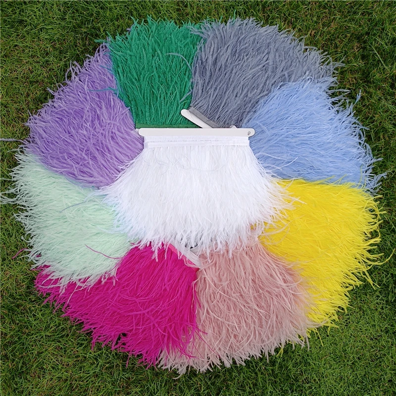 10Meter Ostrich Feathers on Ribbon 10-15CM Wholesale White Feather Trim Boa for Clothes Skirt Costume Dress Fringes Sewing Decor
10Meter Ostrich Feathers on Ribbon 10-15CM Wholesale White Feather Trim Boa for Clothes Skirt Costume Dress Fringes Sewing Decor