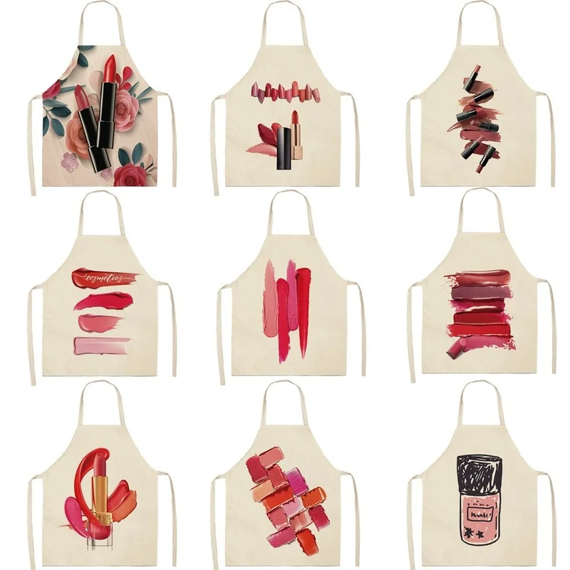 European and American Lipstick Nail Polish Series Korean Kitchen Supplies Kitchen Accessories Sleeveless Apron Linen Apron Brief
European and American Lipstick Nail Polish Series Korean Kitchen Supplies Kitchen Accessories Sleeveless Apron Linen Apron Brief