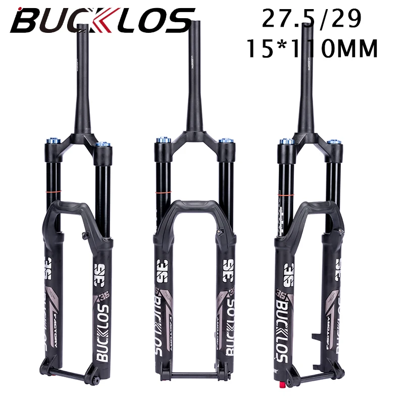 BUCKLOS Bicycle Fork 27.5inch 29inch 15*110mm Mountain Bike Fork Tapered Tube Thru Axle MTB Fork Air Suspension 160mm Travel
BUCKLOS Bicycle Fork 27.5inch 29inch 15*110mm Mountain Bike Fork Tapered Tube Thru Axle MTB Fork Air Suspension 160mm Travel