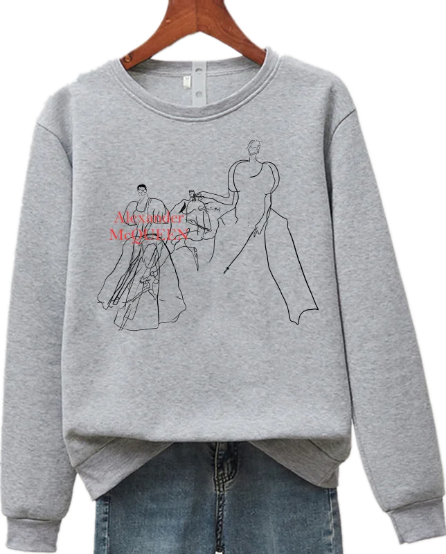 McQueen Hoodies & Sweatshirts Unisex Long Sleeve Hand Painted Letter Printed Crew Neck Pullover Casual Sweatshirts
McQueen Hoodies & Sweatshirts Unisex Long Sleeve Hand Painted Letter Printed Crew Neck Pullover Casual Sweatshirts