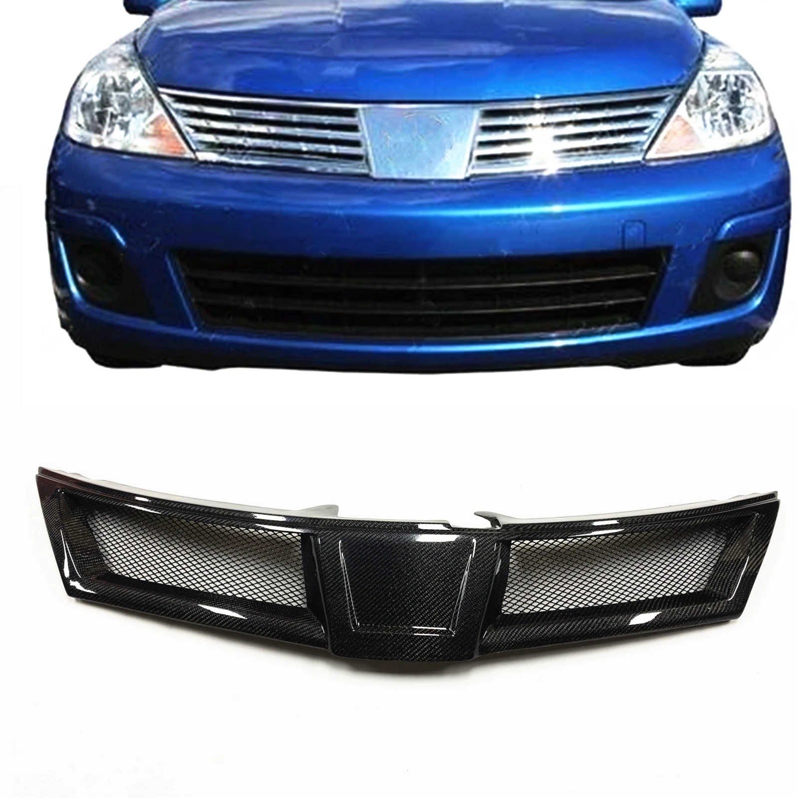 Racing Grill For Nissan Versa 2007-2012 Carbon Fiber Front Grille Honeycomb Style Car Upper Bumper Hood Vent Mesh Grid Body Kit
Racing Grill For Nissan Versa 2007-2012 Carbon Fiber Front Grille Honeycomb Style Car Upper Bumper Hood Vent Mesh Grid Body Kit