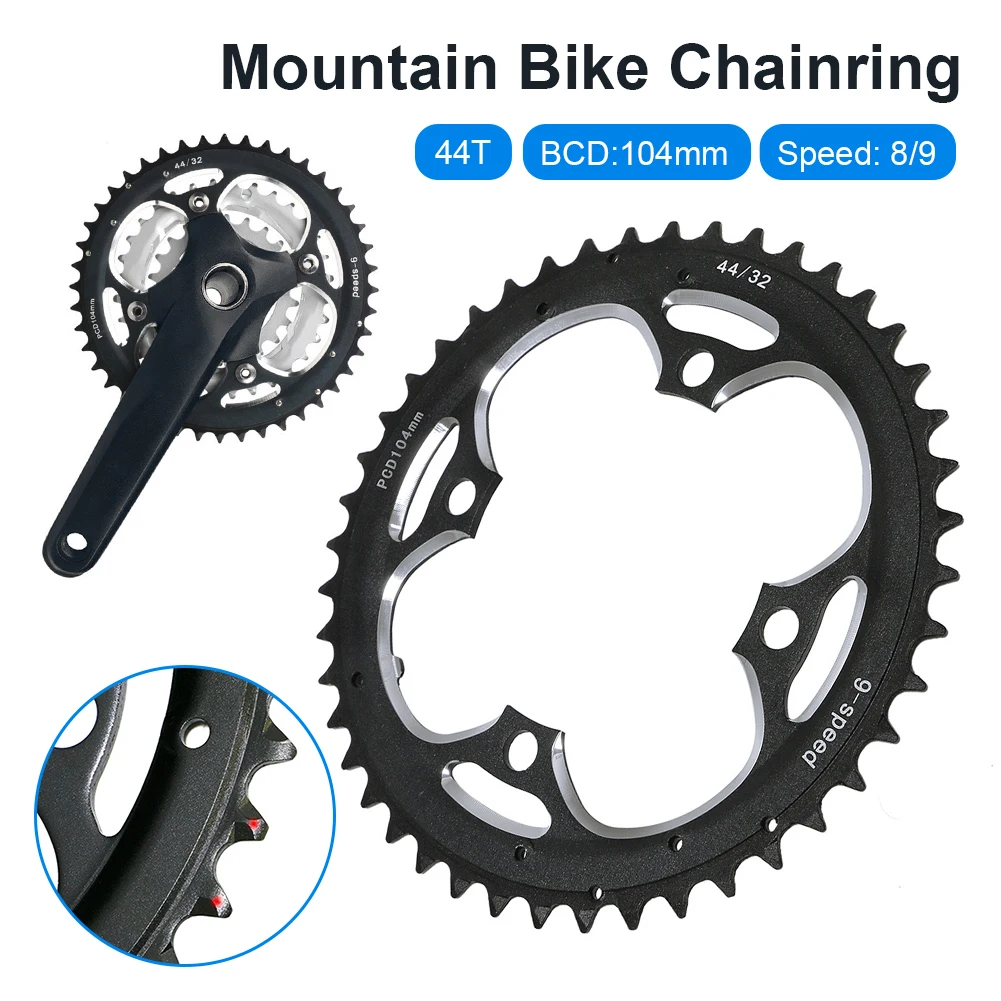 44T Narrow Wide Bicycle Chainring 104BCD Round Single Bike Chainring for 8/9 Speed Mountain Road Bike Folding Bike Accessories
44T Narrow Wide Bicycle Chainring 104BCD Round Single Bike Chainring for 8/9 Speed Mountain Road Bike Folding Bike Accessories