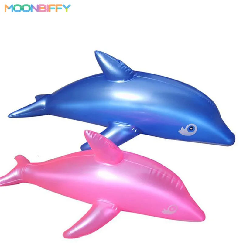 

1 PCModeling Cute PVC Blow Up Inflatable Toys Dolphin Beach Toy For A Bathroom Being 51x20 cm Toy For Girls And Boy Color random