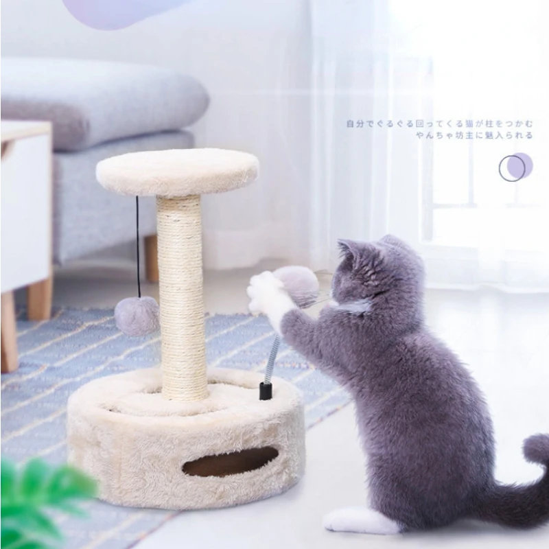 

Cat Toys Scratching Post Sisal Rope Cat Scratcher 3-Layers Cat Tree for Kitten Grind Claw Cat Climbing Frame Posts Pet Furniture