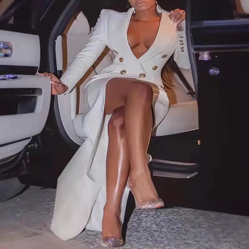 Женский двубортный Блейзер, длинная куртка, элегантное пальто с высокой талией и длинным рукавом, облегающая Офисная Женская ветровка, 2023, тренчковое пальто
Женский двубортный Блейзер, длинная куртка, элегантное пальто с высокой талией и длинным рукавом, облегающая Офисная Женская ветровка, 2023, тренчковое пальто