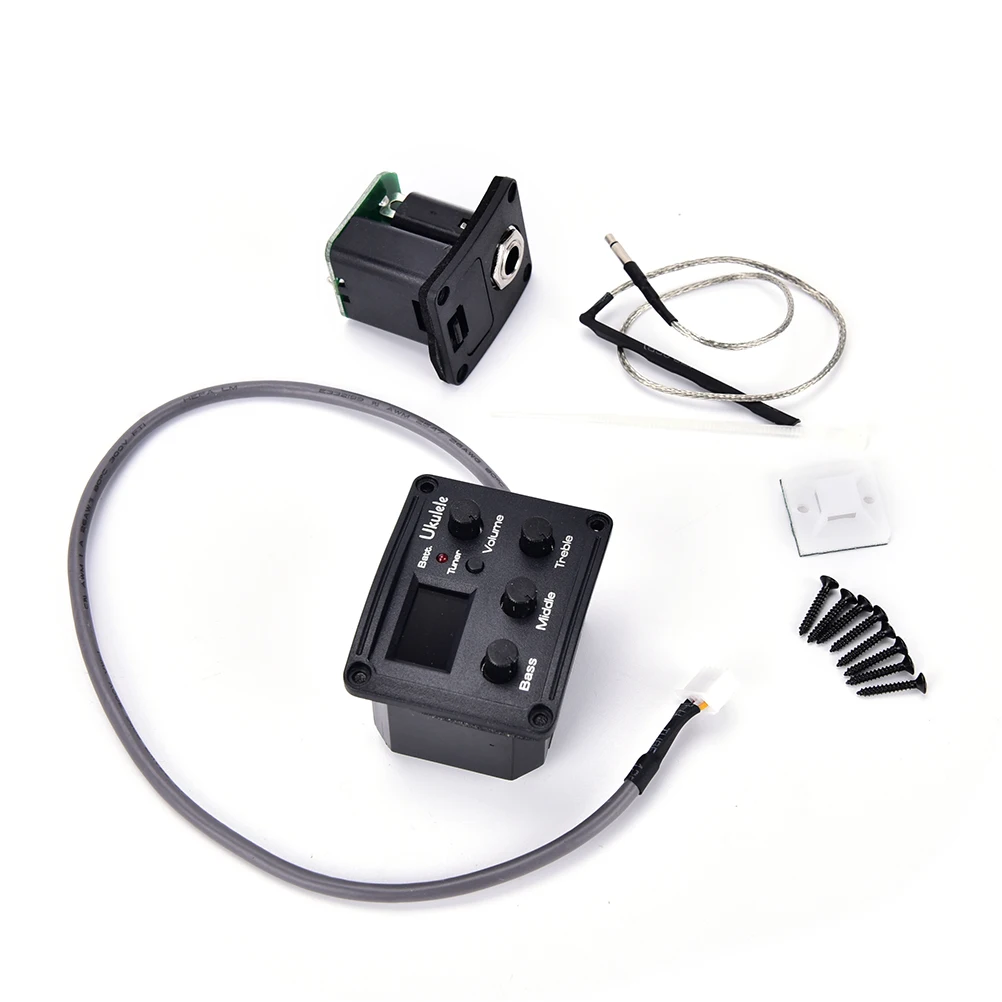 Ukulele Ukelele Uke Piezo Pickup Preamp 3-Band EQ Equalizer Tuner System With LCD Display
Ukulele Ukelele Uke Piezo Pickup Preamp 3-Band EQ Equalizer Tuner System With LCD Display