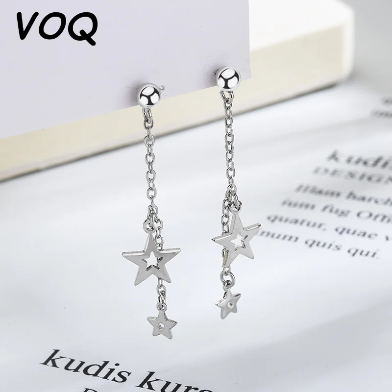 VOQ Silver Color Ear Chain Earring Trendy Hollow Star Tassel Earrings for Women Wedding Jewelry Gifts
VOQ Silver Color Ear Chain Earring Trendy Hollow Star Tassel Earrings for Women Wedding Jewelry Gifts