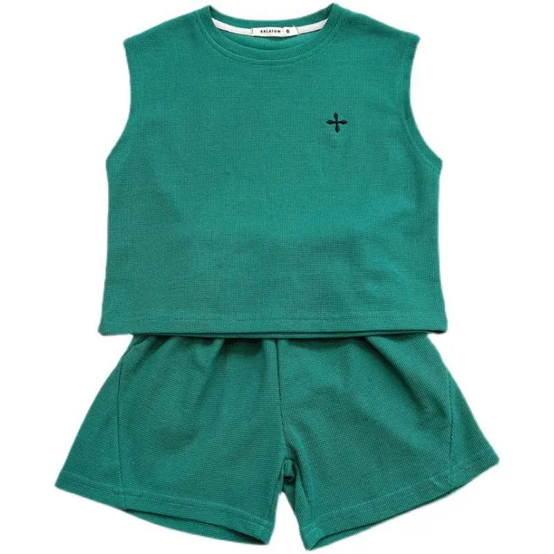 Baby Boys Girls Cotton Clothes Summer Suits Sleeveless Tops Shorts Short Set Solid Home Wear Teenage Tracksuits 2023 
Baby Boys Girls Cotton Clothes Summer Suits Sleeveless Tops Shorts Short Set Solid Home Wear Teenage Tracksuits 2023