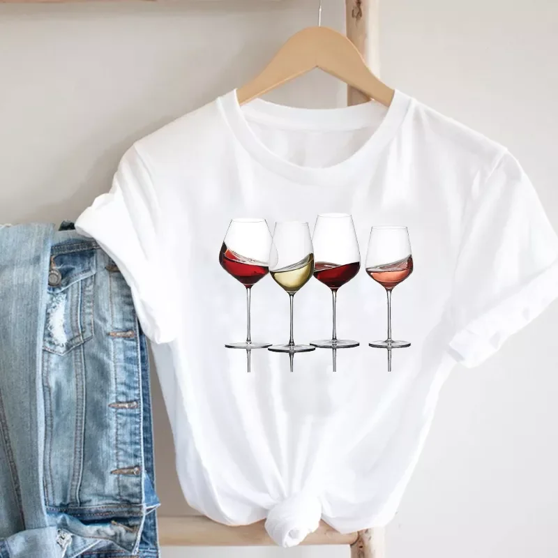 Women Printing Clothing Wine Lady Short Sleeve Casual 90s Cartoon Fashion Clothes Print Tee Top Tshirt Female Graphic T-shirt
Women Printing Clothing Wine Lady Short Sleeve Casual 90s Cartoon Fashion Clothes Print Tee Top Tshirt Female Graphic T-shirt