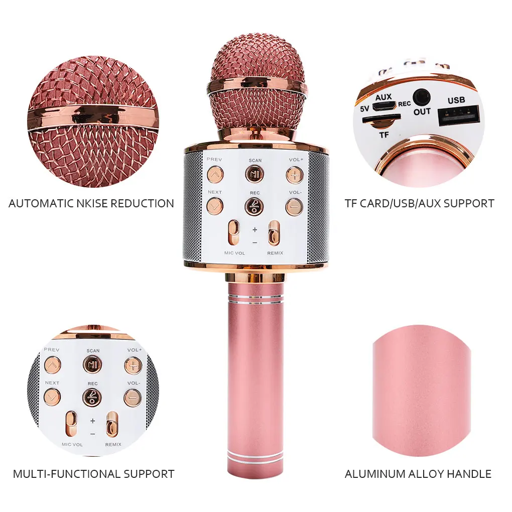 2022 Wireless karaoke microphone Bluetooth Micro Karaoke Home For Music Player Singing microfono Mic microphone for sing
2022 Wireless karaoke microphone Bluetooth Micro Karaoke Home For Music Player Singing microfono Mic microphone for sing
