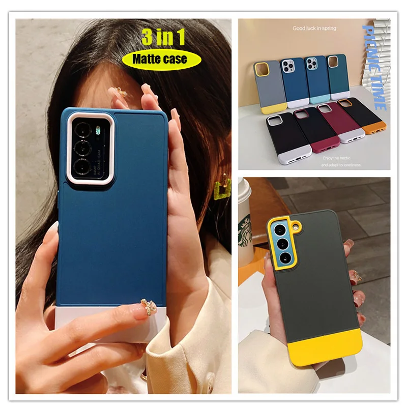 Premium 3 in 1 Shockproof Matte Phone Case For Oppo Reno7 Reno6 Reno5 Reno 7 6 5 Find X5 Lite F19 Pro Plus 5F 6Z Soft Back Cover
Premium 3 in 1 Shockproof Matte Phone Case For Oppo Reno7 Reno6 Reno5 Reno 7 6 5 Find X5 Lite F19 Pro Plus 5F 6Z Soft Back Cover