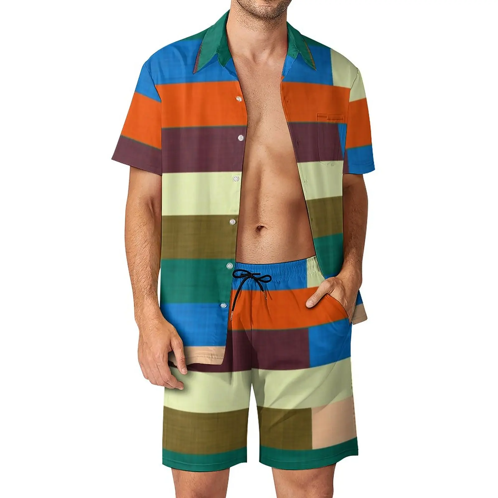 Retro Mod Men Sets Kilim Fall Colors Retro Casual Shirt Set Short Sleeve Graphic Shorts Summer Vacation Suit Big Size 2XL 3XL
Retro Mod Men Sets Kilim Fall Colors Retro Casual Shirt Set Short Sleeve Graphic Shorts Summer Vacation Suit Big Size 2XL 3XL