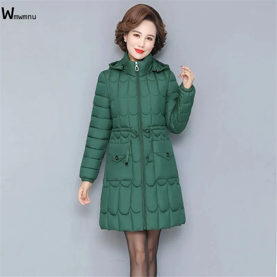 Basic Solid Outwear Snow Wear Parkas Winter Oversized 6XL Hooded Cotton Padded Slim Coat Mid-length Women Warm Thick Overcoat
Basic Solid Outwear Snow Wear Parkas Winter Oversized 6XL Hooded Cotton Padded Slim Coat Mid-length Women Warm Thick Overcoat