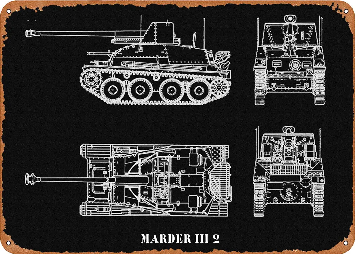 MARDER III 2 Metal Tin Sign Wall Decor Man Cave Military Fan Gift Home Bar Pub Decorative Military Posters 12x8 Inch
MARDER III 2 Metal Tin Sign Wall Decor Man Cave Military Fan Gift Home Bar Pub Decorative Military Posters 12x8 Inch