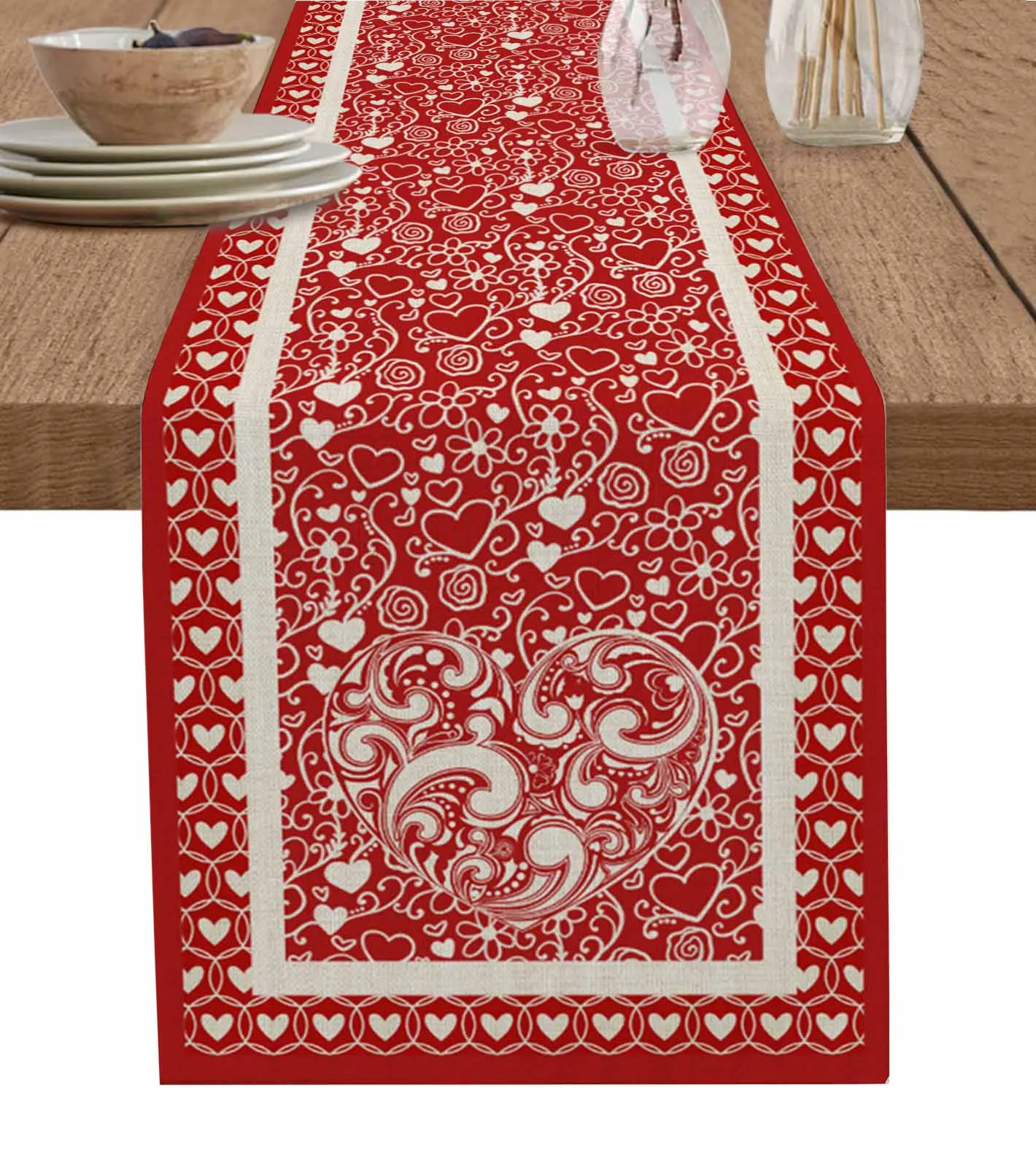 Valentine'S Day Hearts Retro Table Runner Luxury Wedding Decor Table Runner Home Dining Holiday Decor Tablecloth
Valentine'S Day Hearts Retro Table Runner Luxury Wedding Decor Table Runner Home Dining Holiday Decor Tablecloth