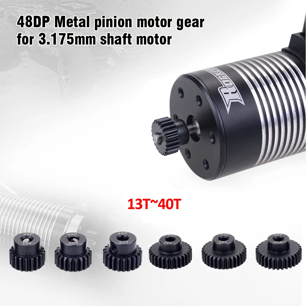 SURPASS HOBBY 48DP Pinion 3.175mm Steel Motor Gears 13T 14T 15T 16T 17T 18T 19T 20T To 41T for Motor Rc Car Crawler Traxxas
SURPASS HOBBY 48DP Pinion 3.175mm Steel Motor Gears 13T 14T 15T 16T 17T 18T 19T 20T To 41T for Motor Rc Car Crawler Traxxas