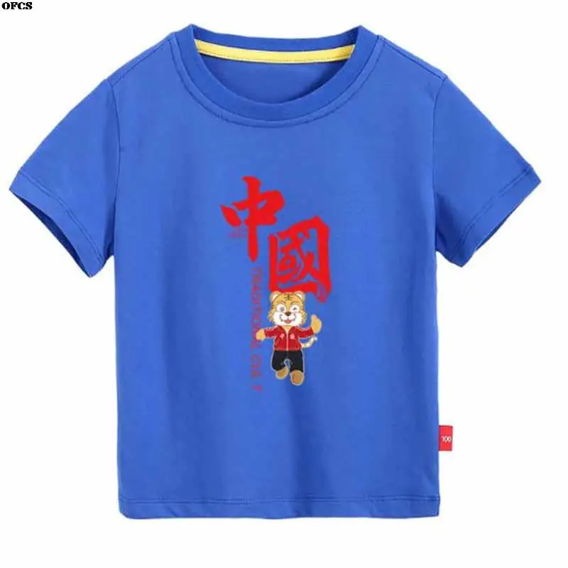 Красная футболка для девочек на новый год детская одежда рубашка с коротким