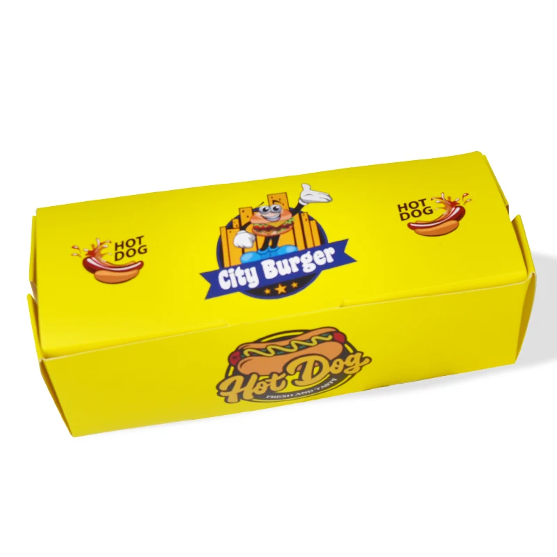 customizd design Wholesale Customized Logo Printed Food Grade Art Paper Box For Hot Dog Packaging
customizd design Wholesale Customized Logo Printed Food Grade Art Paper Box For Hot Dog Packaging