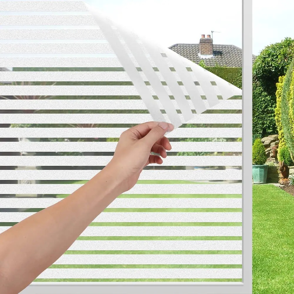 Privacy Window Film Self-adhesive Static Cling Stripe Pattern Frosted Window Stickers Decor Privacy Glass Film for Office Home
Privacy Window Film Self-adhesive Static Cling Stripe Pattern Frosted Window Stickers Decor Privacy Glass Film for Office Home