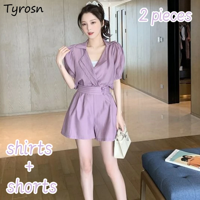 Shirts Sets Women Minimalist Design Shorts Basic Fashion Casual Korean Style Female Summer Empire Breathable Elegant Daily Cozy
Shirts Sets Women Minimalist Design Shorts Basic Fashion Casual Korean Style Female Summer Empire Breathable Elegant Daily Cozy