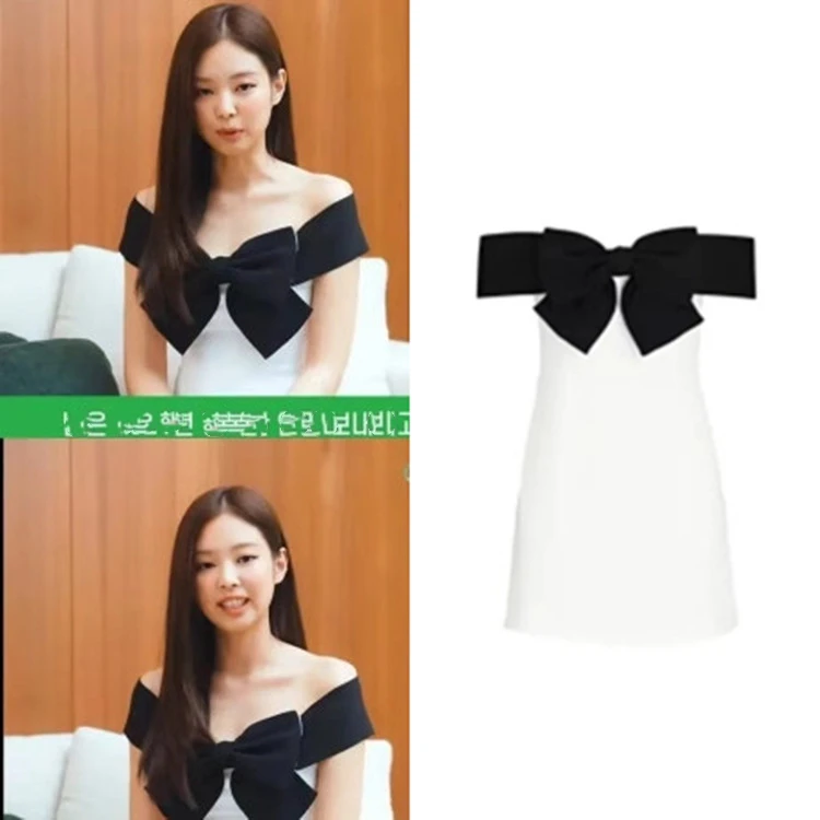 Kpop Jennie Korean Summer Elegant White Strapless Bow Sexy Bodycon Dress Women Slash Neck Backless Fashion Mini Party Dresses
Kpop Jennie Korean Summer Elegant White Strapless Bow Sexy Bodycon Dress Women Slash Neck Backless Fashion Mini Party Dresses