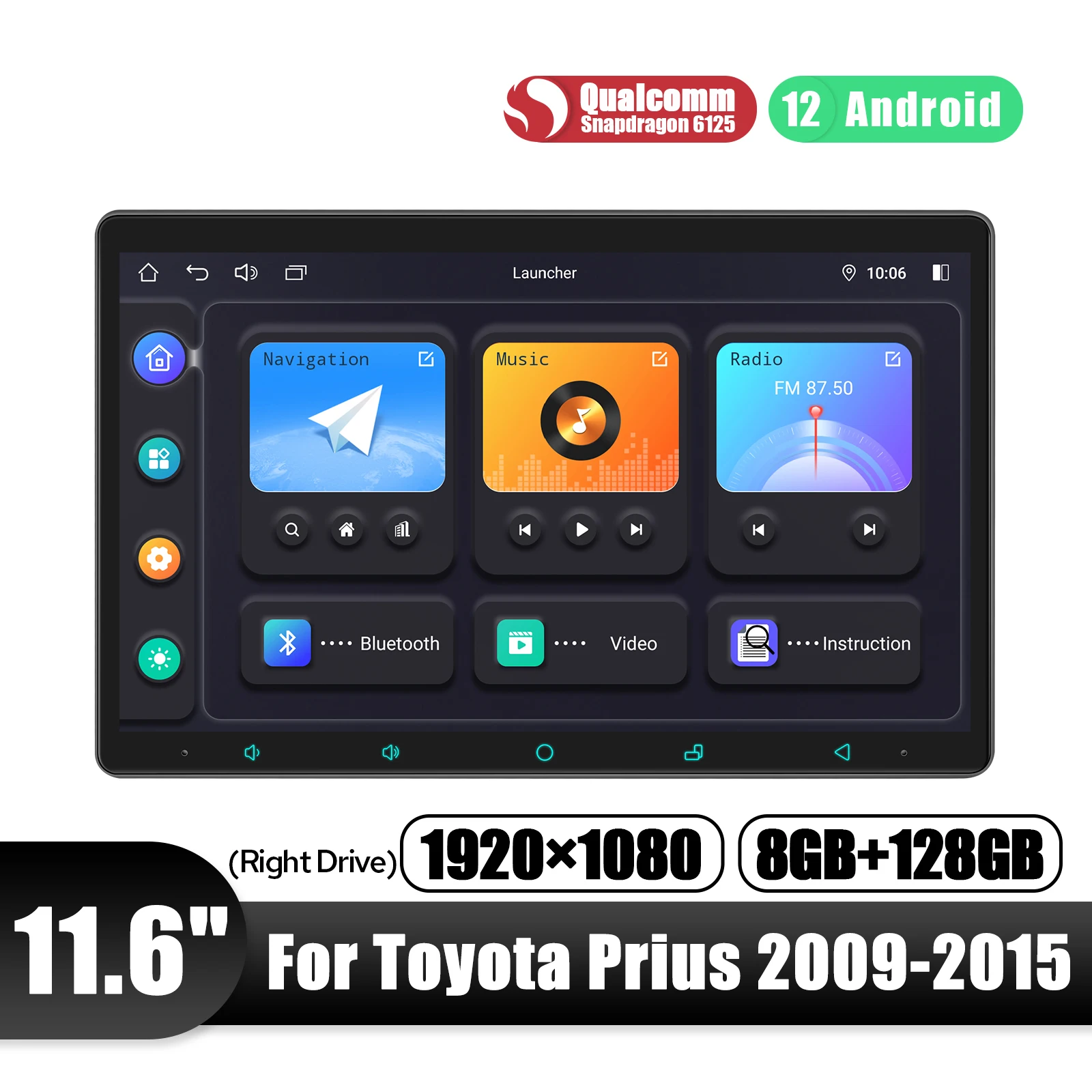 New Arrival 11.6" Car Intelligent System Android 12 Car Radio Stereo For Toyota Prius 2009-2015 Support Factory JBL Camera
New Arrival 11.6" Car Intelligent System Android 12 Car Radio Stereo For Toyota Prius 2009-2015 Support Factory JBL Camera