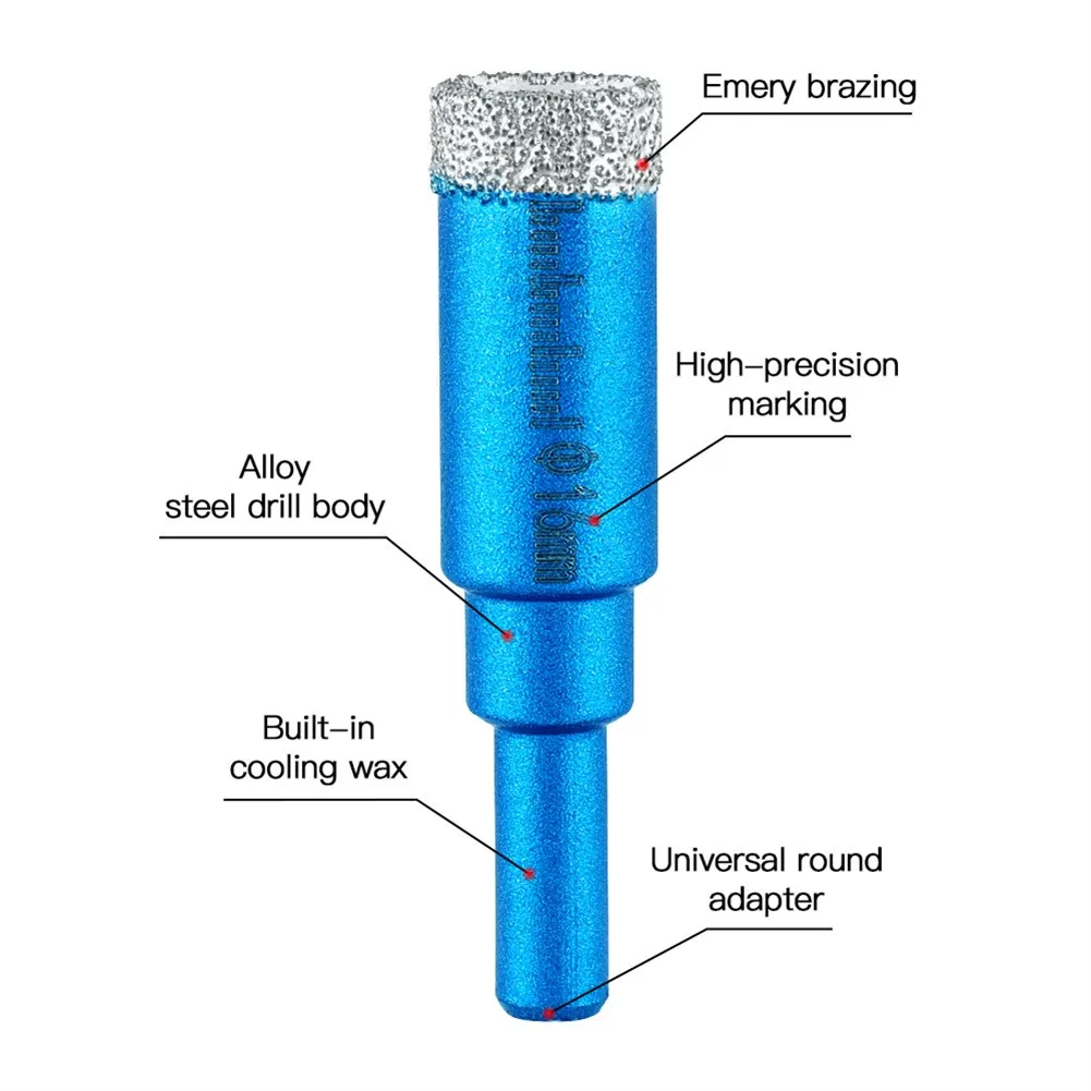 For Drill Chuck Drill Bit Diamond For Drilling 1pc W/ Cooling Wax Blue Ceramic Concrete Granite High Efficiency
For Drill Chuck Drill Bit Diamond For Drilling 1pc W/ Cooling Wax Blue Ceramic Concrete Granite High Efficiency