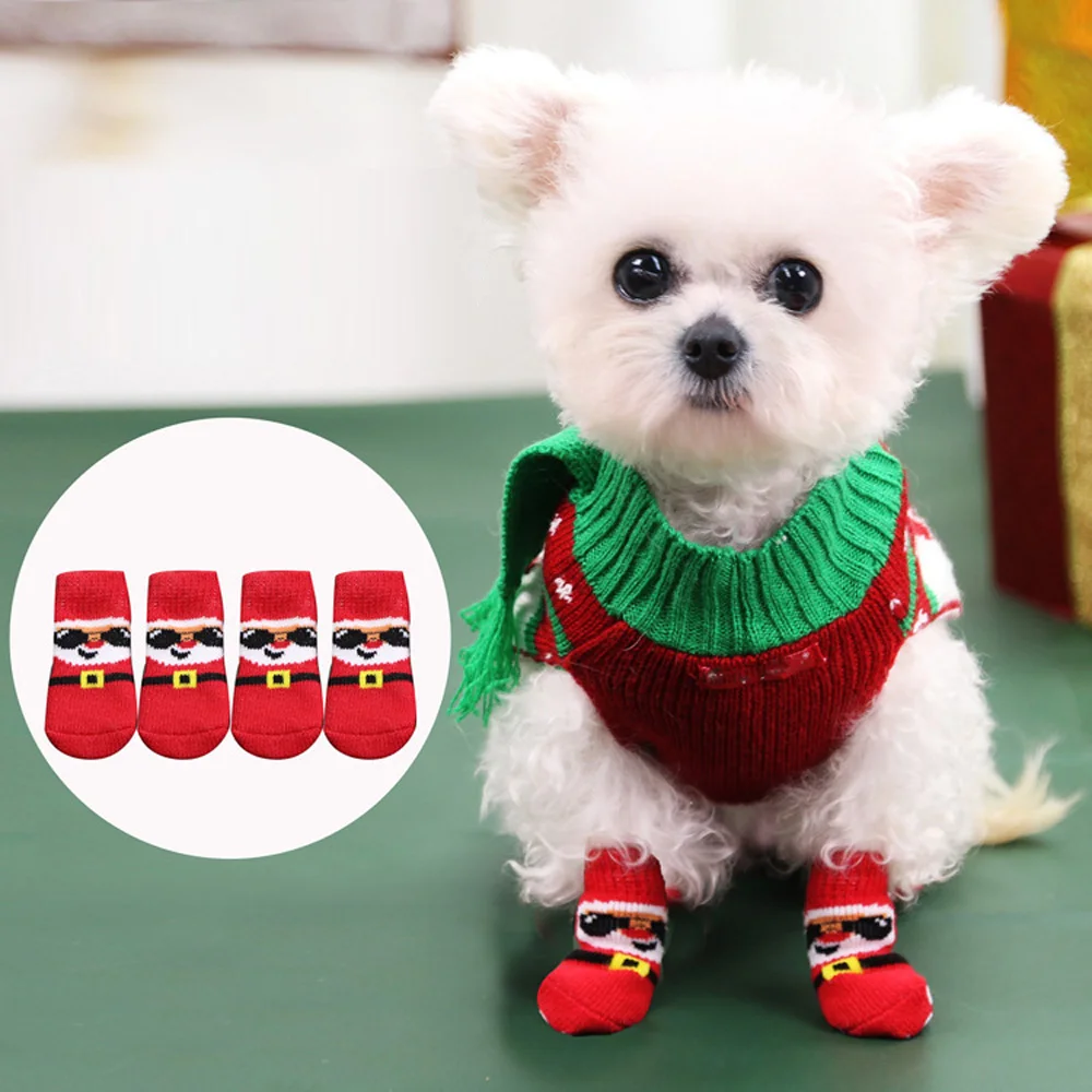 4Pcs/Set Christmas Pet Dog Scoks Autumn Winter Keep Warm Dog Socks Anti Slip Puppy Foot Cover Chihuahua Teddy Shoe Accessories
4Pcs/Set Christmas Pet Dog Scoks Autumn Winter Keep Warm Dog Socks Anti Slip Puppy Foot Cover Chihuahua Teddy Shoe Accessories
