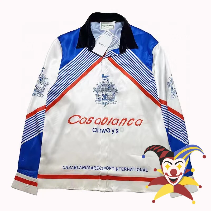 CASABLANCA Silk Shirt Men Women 1:1 Top Version Airline Themed Print CASABLANCA Tees
CASABLANCA Silk Shirt Men Women 1:1 Top Version Airline Themed Print CASABLANCA Tees