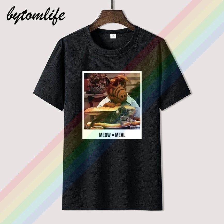 Alf T Shirt Alf Meow T-Shirt Summer Print Black T Shirt Clothes Popular Shirt Cotton Tees Amazing Short Sleeve Unique Men Tops
Alf T Shirt Alf Meow T-Shirt Summer Print Black T Shirt Clothes Popular Shirt Cotton Tees Amazing Short Sleeve Unique Men Tops
