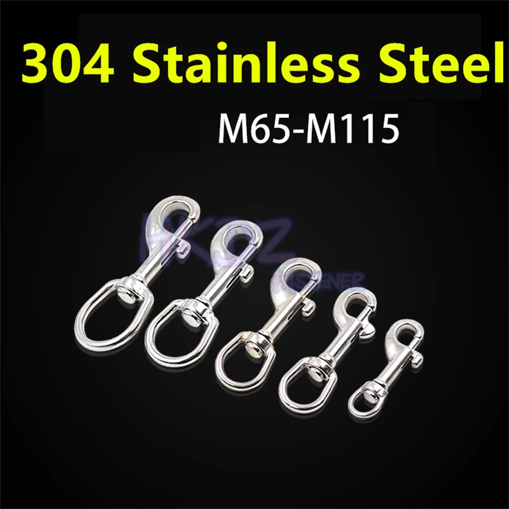 1pcs 304 Stainless Steel Swivel Eye Hook Snap Trigger Snap Hooks Dog Chain Clip Hiking Key holder Ring 65mm-115mm Snap Clips
1pcs 304 Stainless Steel Swivel Eye Hook Snap Trigger Snap Hooks Dog Chain Clip Hiking Key holder Ring 65mm-115mm Snap Clips