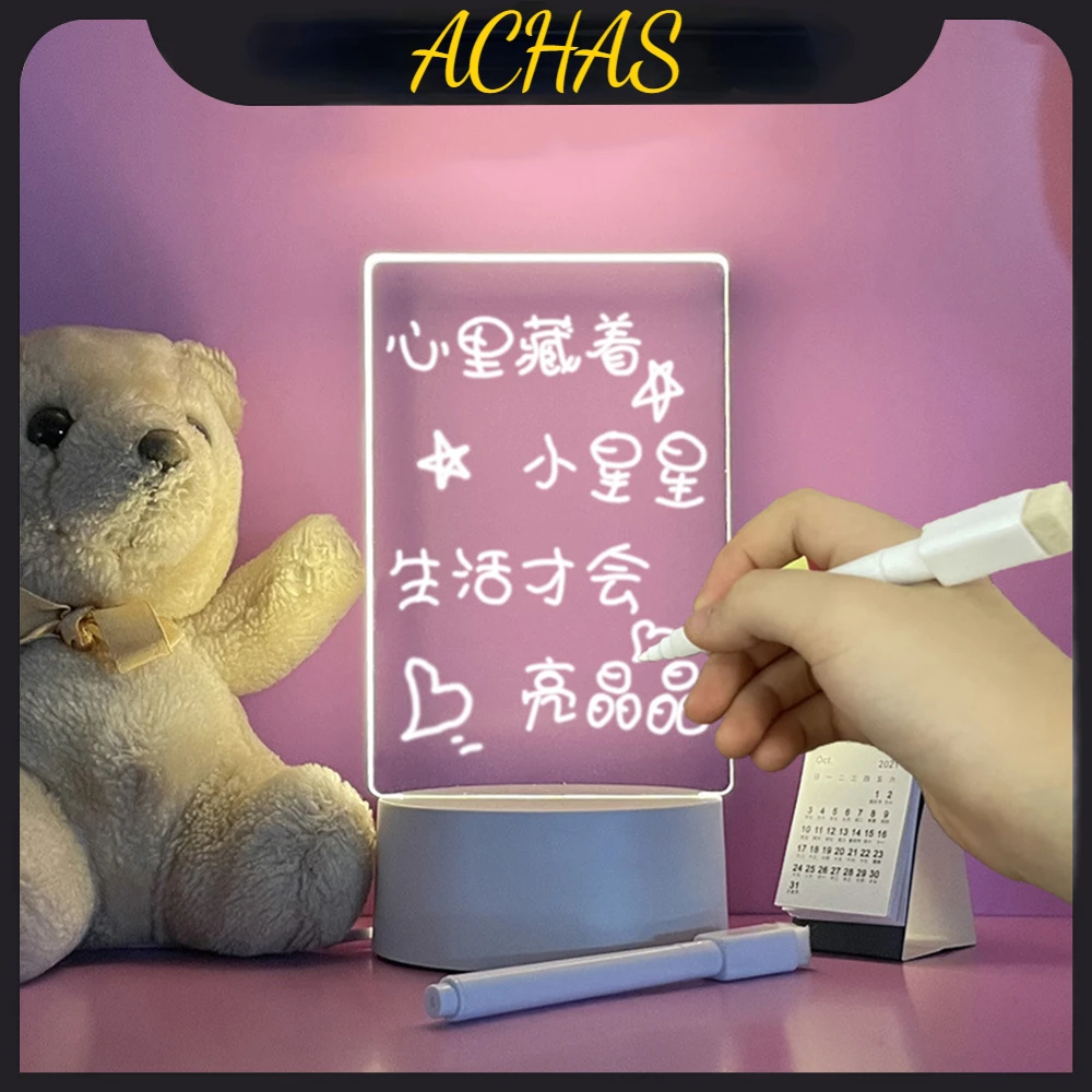 16x10cm USB Transparent Message Board Light with Pen Luminous Lamp DIY Note Daily Memo Board Desktop Table Decor Night Lighting
16x10cm USB Transparent Message Board Light with Pen Luminous Lamp DIY Note Daily Memo Board Desktop Table Decor Night Lighting