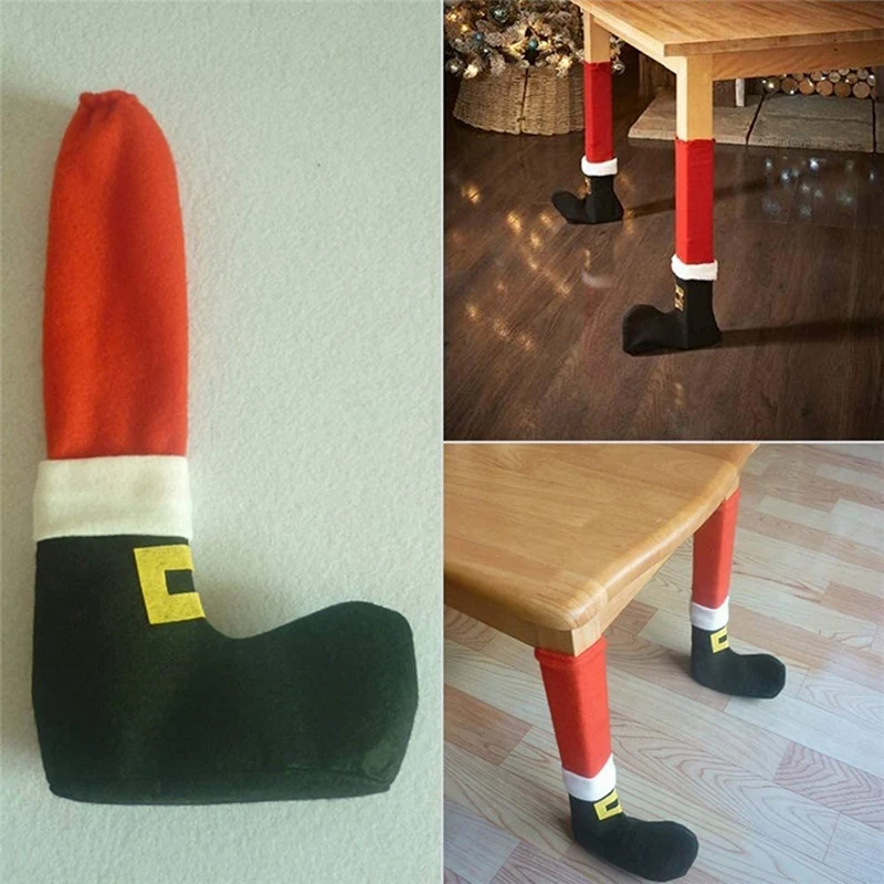 Xmas Decorations 4Pcs Set Elf Santa Chair Table Leg Covers Christmas Table Decoration Novelty(RED)
Xmas Decorations 4Pcs Set Elf Santa Chair Table Leg Covers Christmas Table Decoration Novelty(RED)