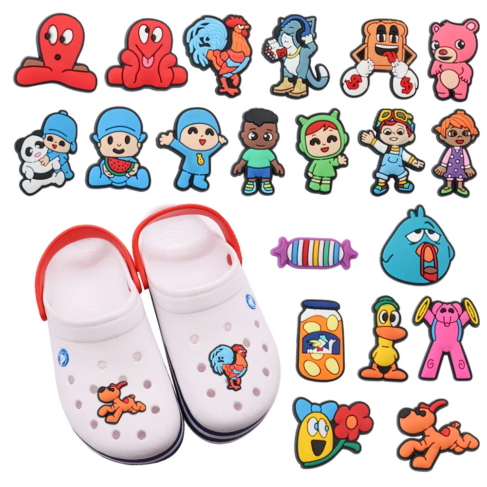 Wholesale 50pcs PVC Shoe Charms Cartoon Funny Duck Cat Bear Rooster Accessorie Shoe Ornament For Croc Jibz DIY Party Gift
Wholesale 50pcs PVC Shoe Charms Cartoon Funny Duck Cat Bear Rooster Accessorie Shoe Ornament For Croc Jibz DIY Party Gift