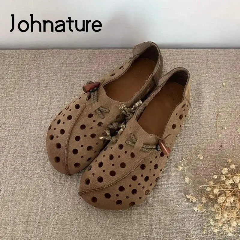 Johnature 2022 Comfortable Genuine Leather Round Toe Retro Hollow Lady Shoes Out Non Slip Soft Sole Shallow Mouth Women Flats
Johnature 2022 Comfortable Genuine Leather Round Toe Retro Hollow Lady Shoes Out Non Slip Soft Sole Shallow Mouth Women Flats