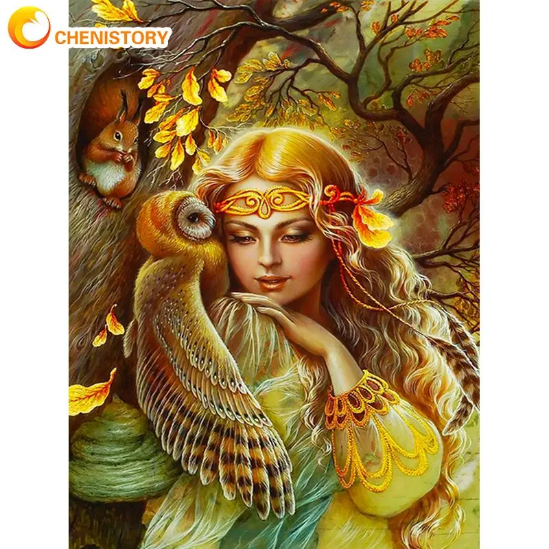 CHENISTORY Diamond Painting Full Square / Round Owl Girl Diamond Mosaic Figure Embroidery Home Decoration Diy Crafts 40*50cm
CHENISTORY Diamond Painting Full Square / Round Owl Girl Diamond Mosaic Figure Embroidery Home Decoration Diy Crafts 40*50cm