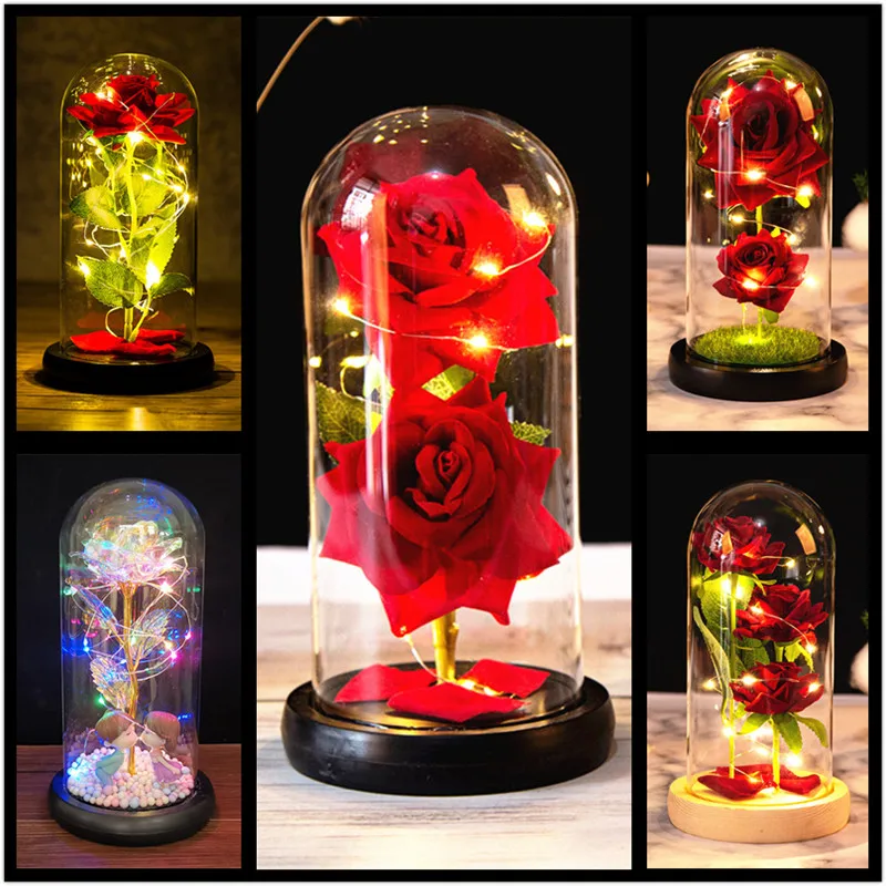 Valentine's Day Eternal Rose with Lights In Glass Dome Baby Shower Wedding Decoration Preserved Rose Birthday Party 3D Lamp 2023
Valentine's Day Eternal Rose with Lights In Glass Dome Baby Shower Wedding Decoration Preserved Rose Birthday Party 3D Lamp 2023