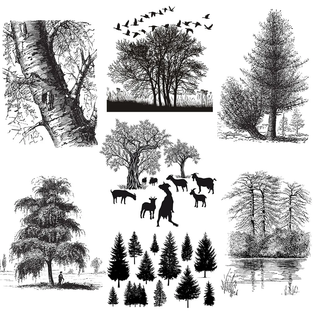Big Trees/Trees/Scenery Clear Stamps Scrapbooking Crafts Decorate Photo Album Embossing Cards Making Clear Stamps 2023 New 
Big Trees/Trees/Scenery Clear Stamps Scrapbooking Crafts Decorate Photo Album Embossing Cards Making Clear Stamps 2023 New