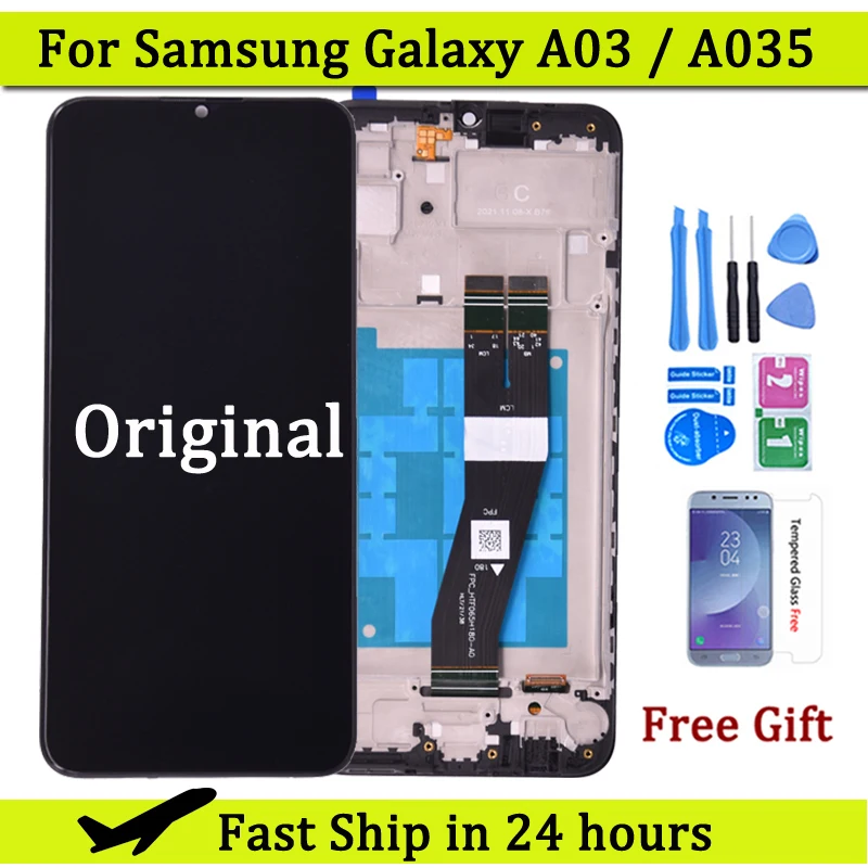 6.5"Original LCD For Samsung Galaxy A03 A035 LCD Display with Touch Screen Digitizer SM-A035F/DS A035M A035F Display
6.5"Original LCD For Samsung Galaxy A03 A035 LCD Display with Touch Screen Digitizer SM-A035F/DS A035M A035F Display