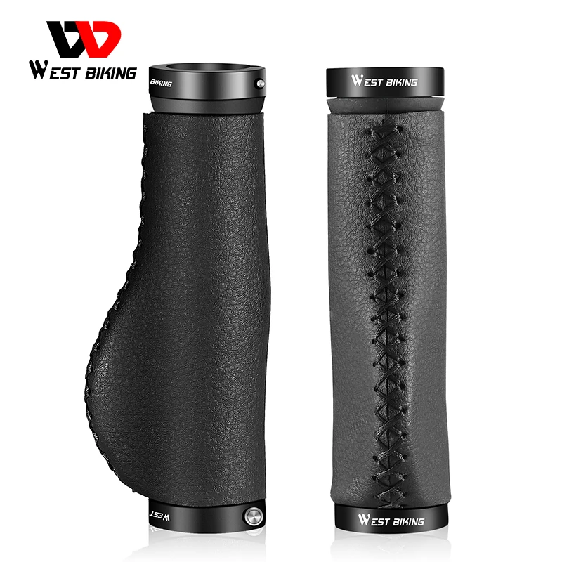 WEST BIKING Fiber Leather Bicycle Grips MTB Scooter City Bike Handlebar Cover Handle Bar End Non-slip Aluminum Lock Cycling Grip
WEST BIKING Fiber Leather Bicycle Grips MTB Scooter City Bike Handlebar Cover Handle Bar End Non-slip Aluminum Lock Cycling Grip