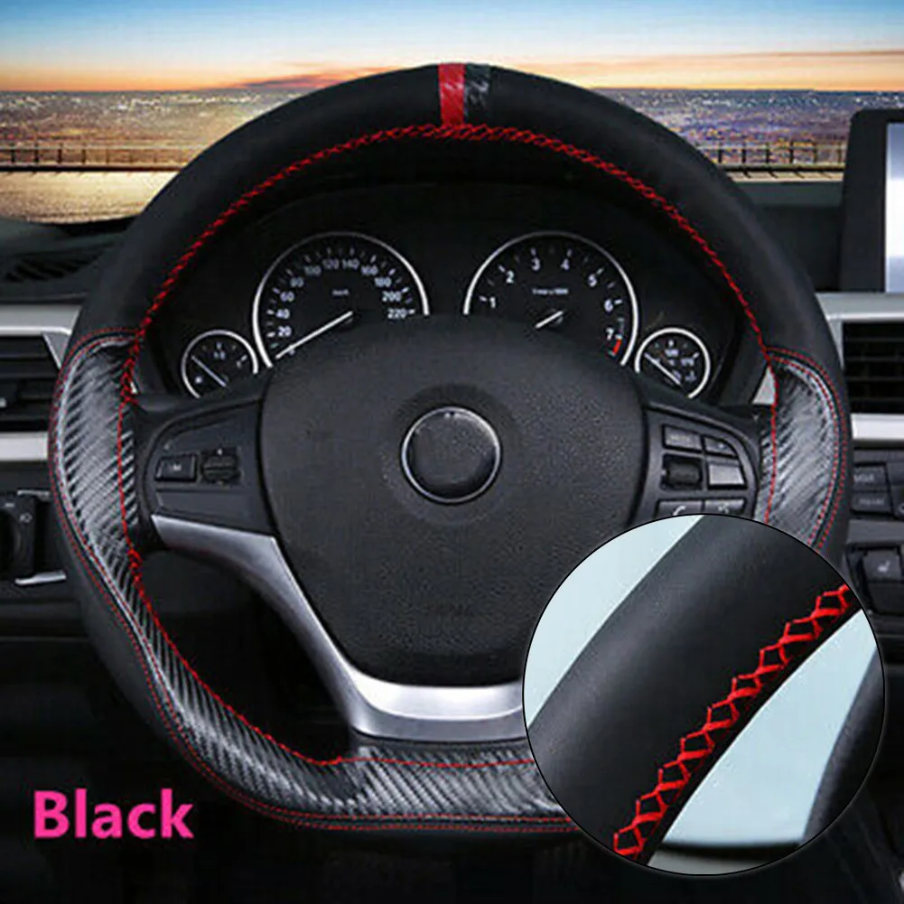 Car Steering Wheel Cover W/ Needle Thread Anti-slip Car Styling Car Steering-wheel Cover Car Interior Accessories
Car Steering Wheel Cover W/ Needle Thread Anti-slip Car Styling Car Steering-wheel Cover Car Interior Accessories