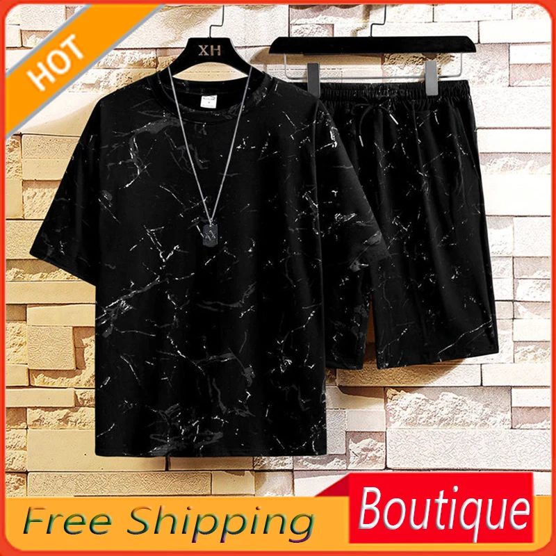 Sports Suit Men's Summer Trendy Short-Sleeved Shorts with Running Two-Piece Suit Loose plus Size Fashion Sportswear
Sports Suit Men's Summer Trendy Short-Sleeved Shorts with Running Two-Piece Suit Loose plus Size Fashion Sportswear