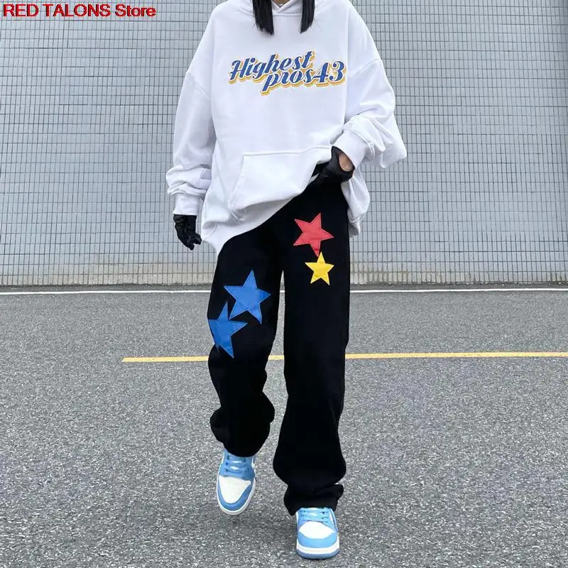 2022 American Fashion Retro Street Wash Jeans Star Decal High Waist Straight Pants Wide Legs Hip Hop Pants Men And Women Slacks
2022 American Fashion Retro Street Wash Jeans Star Decal High Waist Straight Pants Wide Legs Hip Hop Pants Men And Women Slacks