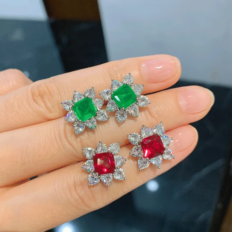 Luxury brand genuine real jewels Fashion Pigeon Blood Red Treasure Ear Studs Female Celebrity Lace Emerald Simulation Diamond Ri
Luxury brand genuine real jewels Fashion Pigeon Blood Red Treasure Ear Studs Female Celebrity Lace Emerald Simulation Diamond Ri